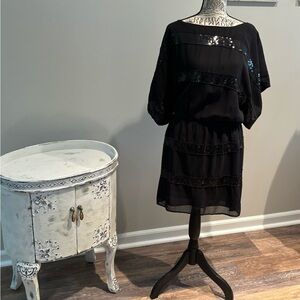 Like new Jessica Simpson black sequined dress medium